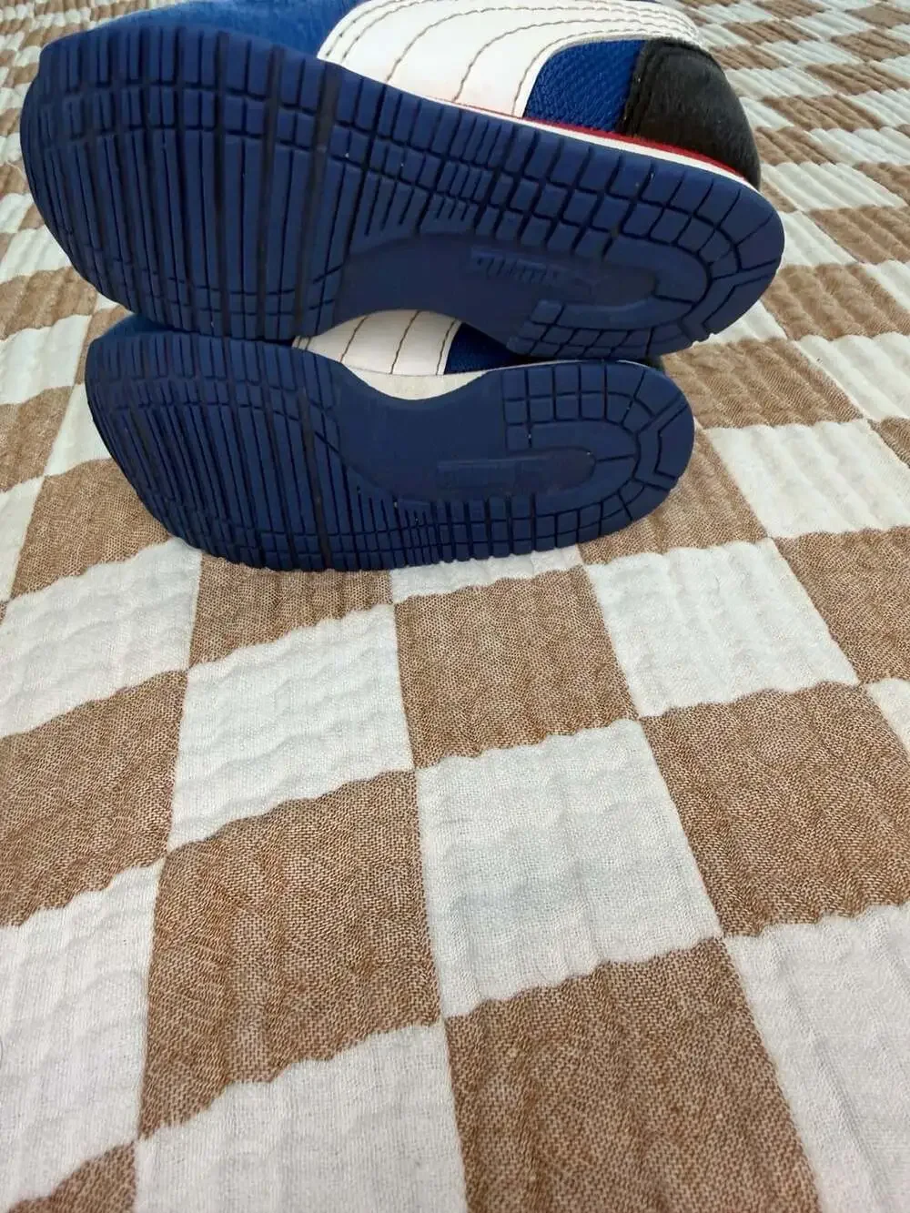 Puma Sneakers Blue White Red Toddler Shoes Hook And Loop